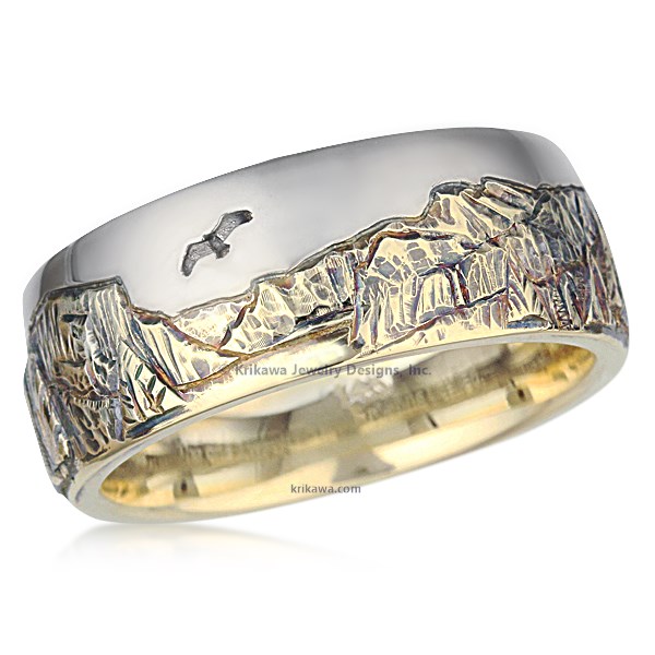 Inverted (Upside Down) Diamond Men's Wedding Band