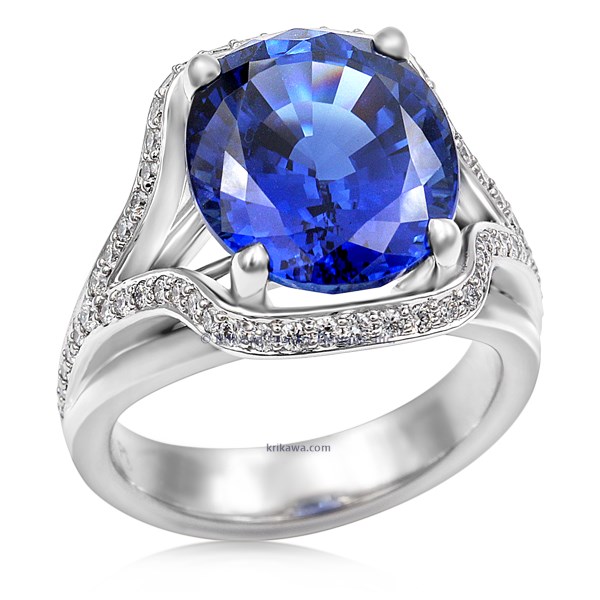Laguna Cocktail Ring With Oval Sapphire