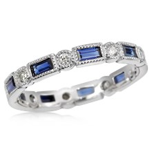 Baguette And Round Eternity Band