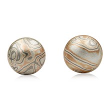 Mokume Dome Studs - top view