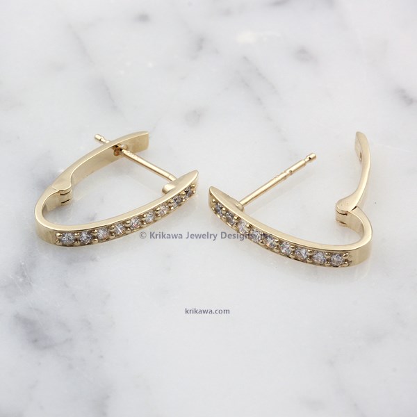 Perfect Diamond Hoop Earrings In 14K Yellow Gold