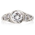 Embracing Tree Branch With Diamond Leaves Engagement Ring