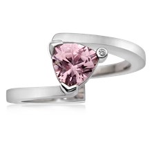 Trillion Scaffold Engagement Ring - top view