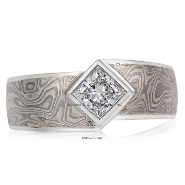 Kite Diamond Engagement Ring 