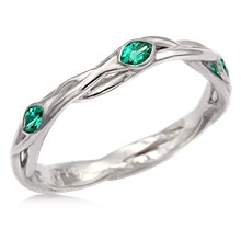 Embracing Branch Leaf Wedding Band