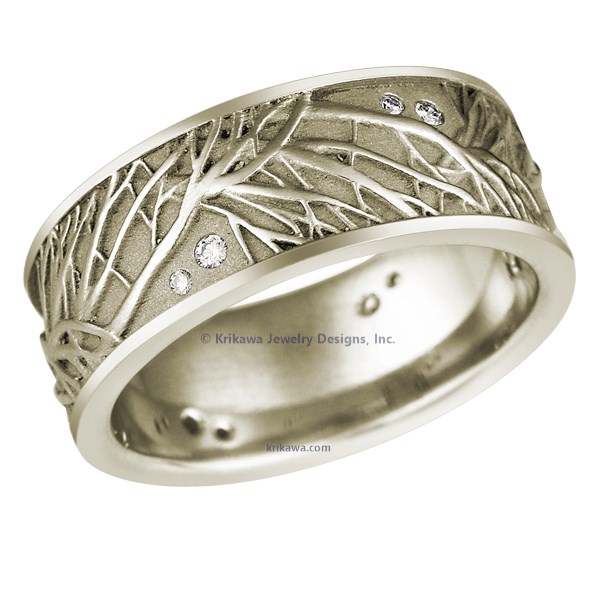 Tree Of Life Diamond Wedding Band