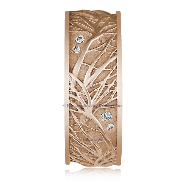 Tree Of Life Diamond Wedding Band