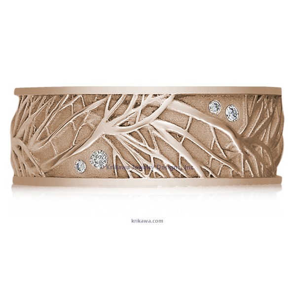 Tree Of Life Diamond Wedding Band