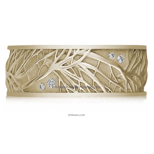 Tree Of Life Diamond Wedding Band