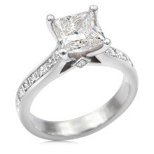 Classy Princess Cathedral Engagement Ring