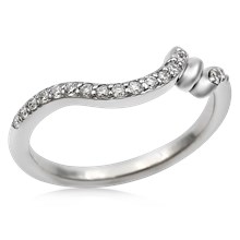 Wrapped Contour Diamond Wedding Band