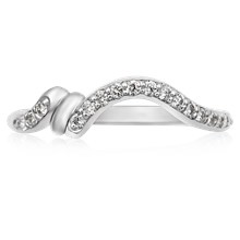 Wrapped Contour Diamond Wedding Band - top view