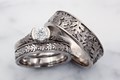 Oak Leaf Cathedral Engagement Ring