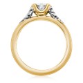 Oak Leaf Cathedral Engagement Ring