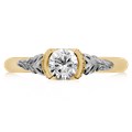 Oak Leaf Cathedral Engagement Ring