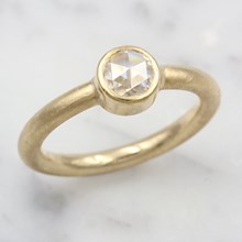 Round Shank Round Bezel Engagement Ring