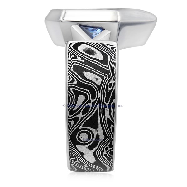 Luxury Shield Mokume Engagement Ring