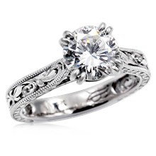 Delicate Vintage Solitaire Engagement Ring