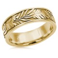 Tropical Leaf Wedding Band