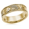 Tropical Leaf Wedding Band