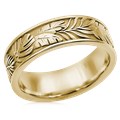 Tropical Leaf Wedding Band
