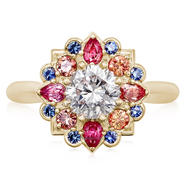 Mandala Engagement Ring