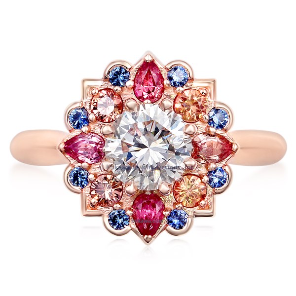 Mandala Engagement Ring