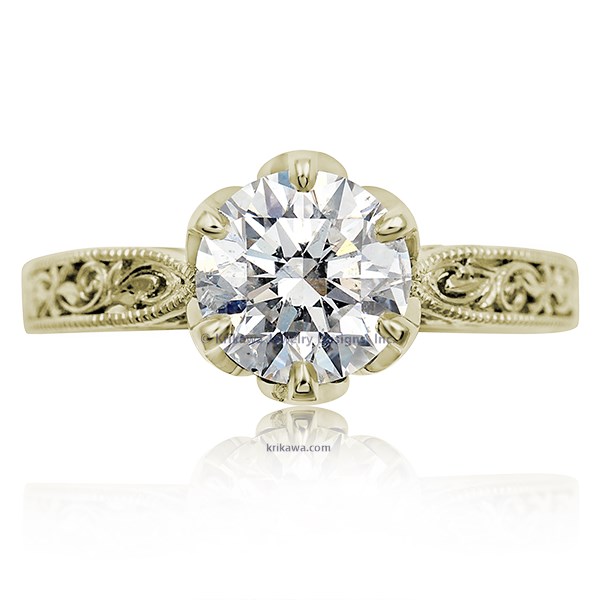 Old World Solitaire Engagement Ring