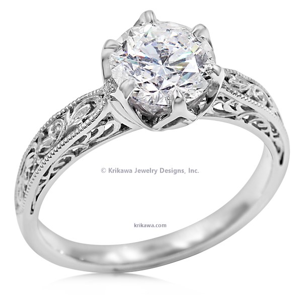 Old World Solitaire Engagement Ring