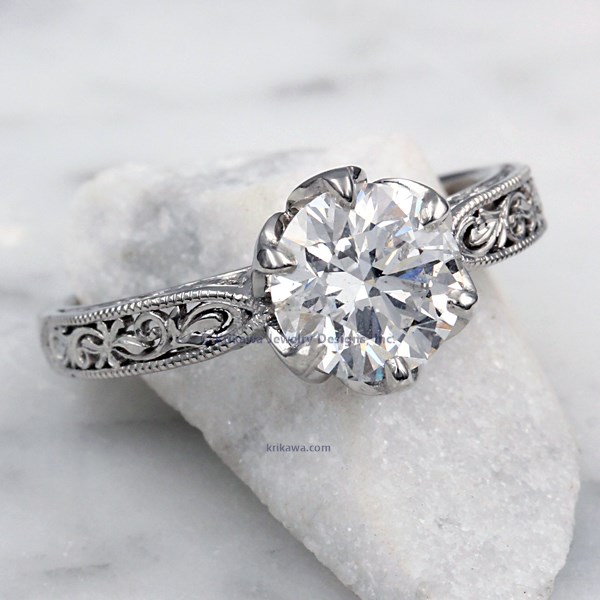 Old World Solitaire Engagement Ring