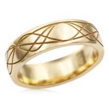 Sinusoidal Wave Wedding Band