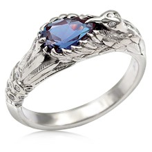 Hummingbird Engagement Ring With Alexandrite