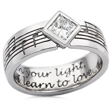 Musical Phrase Princess Engagement Ring