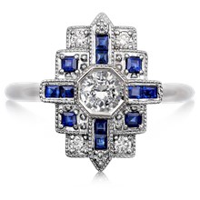 Art Deco Engagement Ring - top view
