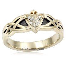 Celtic Knot Claddagh Engagement Ring 