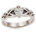 Celtic Knot Claddagh Engagement Ring