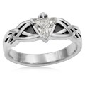 Celtic Knot Claddagh Engagement Ring