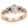 Celtic Knot Claddagh Engagement Ring
