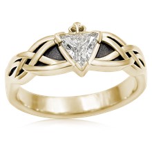 Celtic Knot Claddagh Engagement Ring