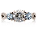 Three Stone Twist Engagement Ring