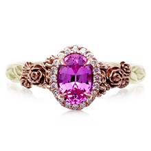 Floral Bouquet Light Engagement Ring - top view