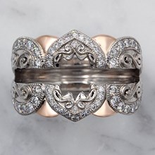 Two Tone Belle Époque Enhancer With Diamonds - top view