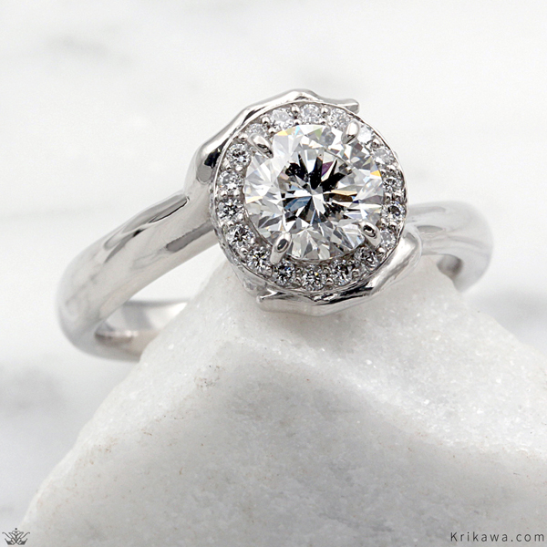 Gentle Hand Embrace Engagement Ring