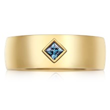 Simple Princess Engagement Ring - top view