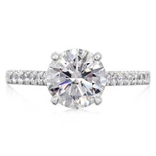 Perfect Cathedral Engagement Ring - top view