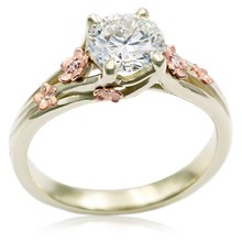Plum Blossom Engagement Ring