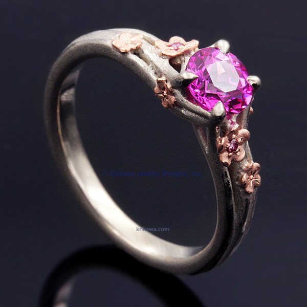 Plum Blossom Engagement Ring