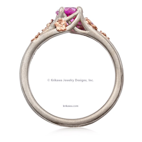 Plum Blossom Engagement Ring