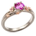 Plum Blossom Engagement Ring