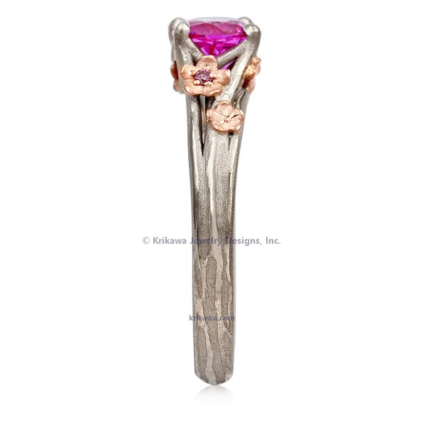 Plum Blossom Engagement Ring
